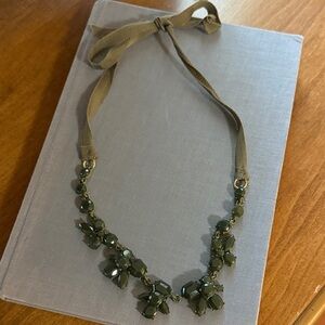 Chic Olive Green Gemstone Necklace